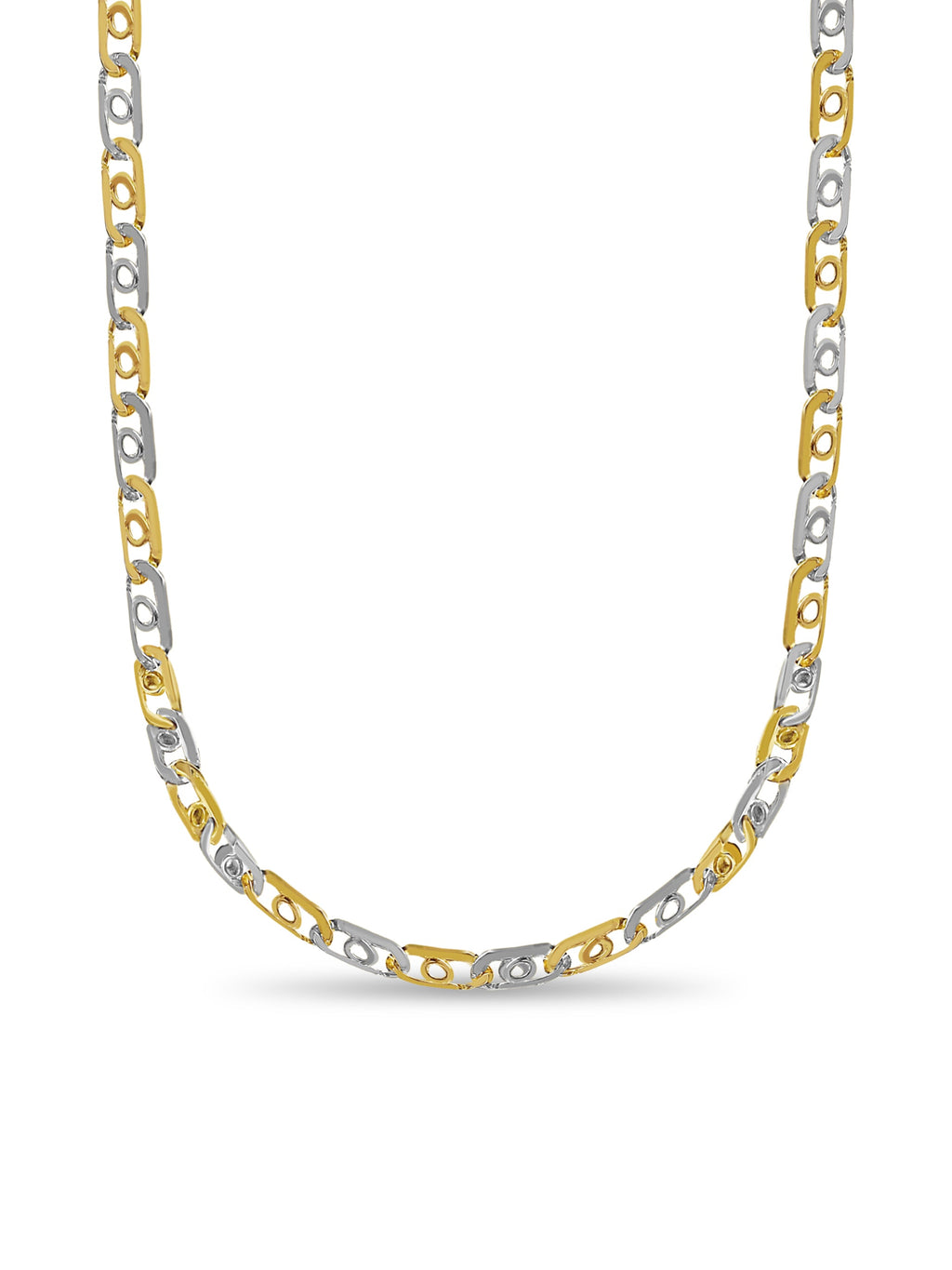 Bullet Tiger Eye Solid White/Yellow/Rose Gold Handmade Necklace , 16mm, 16-30 Inch