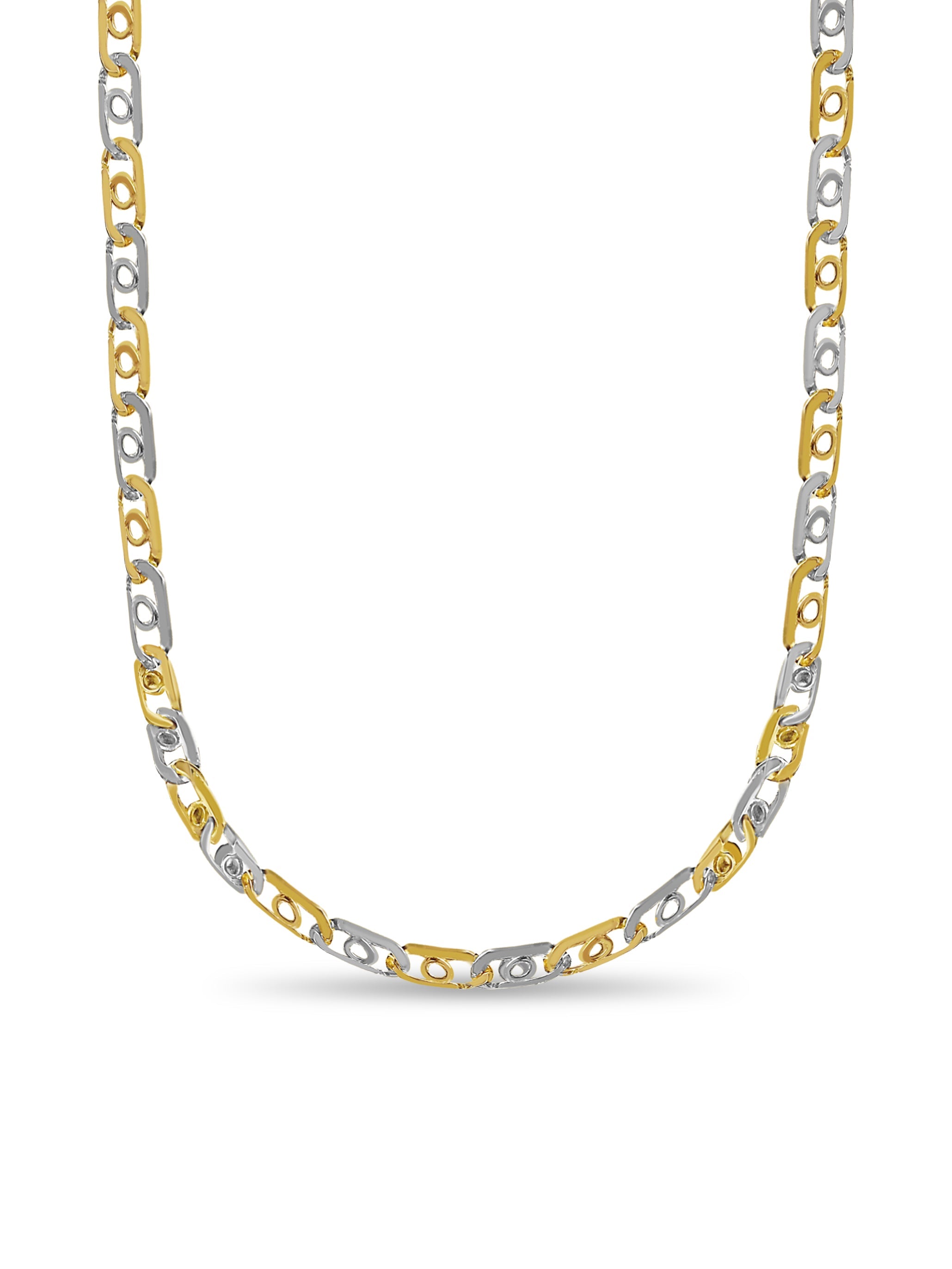 Bullet Tiger Eye Solid White/Yellow/Rose Gold Handmade Necklace , 16mm, 16-30 Inch