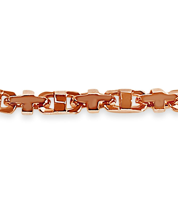Anchor Mariner Solid White/Yellow/Rose Gold Handmade Bracelet , 11mm, 6.5-10 Inch