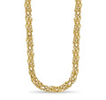 Nugget Solid White/Yellow/Rose Gold Handmade Necklace , 11mm, 16-30 Inch