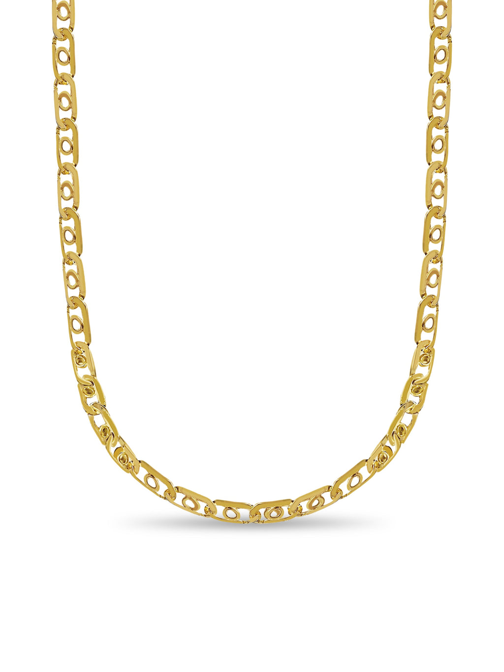 Bullet Tiger Eye Solid White/Yellow/Rose Gold Handmade Necklace , 16mm, 16-30 Inch