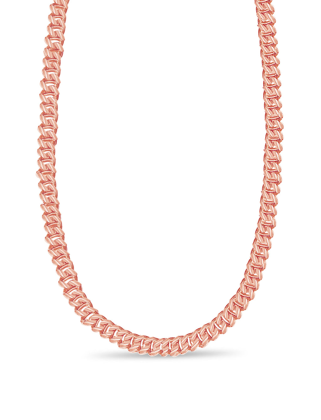 Mariner Solid White/Yellow/Rose Gold Handmade Necklace , 9mm, 16-30 Inch