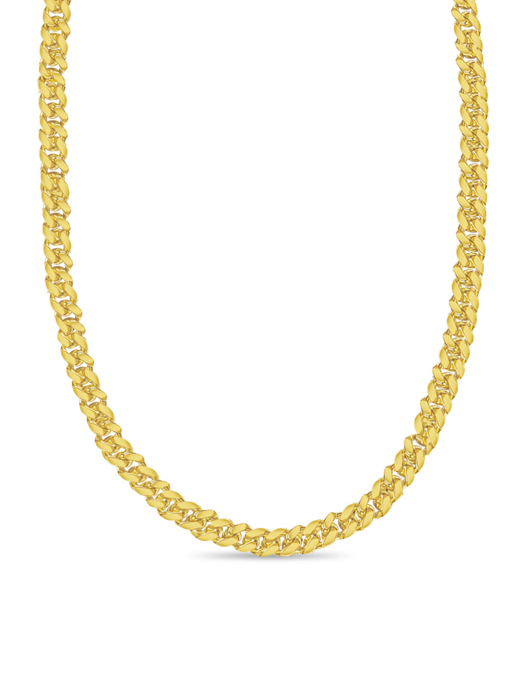 Miami Cuban Solid White/Yellow/Rose Gold Handmade Necklace , 12mm, 16-30 Inch