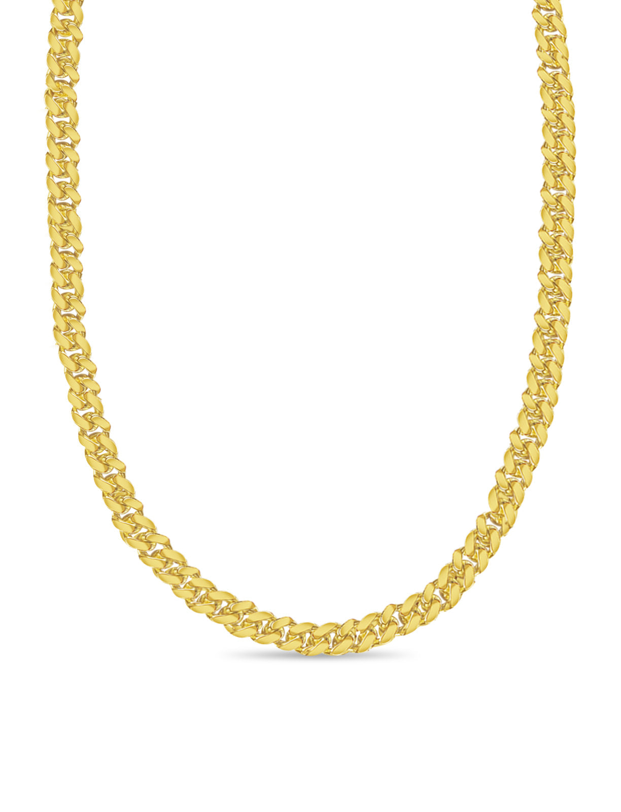 Miami Cuban Solid White/Yellow/Rose Gold Handmade Necklace , 12mm, 16-30 Inch