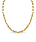 Anchor Mariner Solid White/Yellow/Rose Gold Handmade Necklace , 5mm, 16-30 Inch