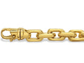 Fancy Rolo Solid White/Yellow/Rose Gold Handmade Necklace , 8mm, 16-30 Inch