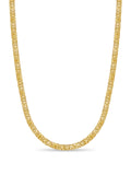 Nugget Solid White/Yellow/Rose Gold Handmade Necklace , 7mm, 16-30 Inch