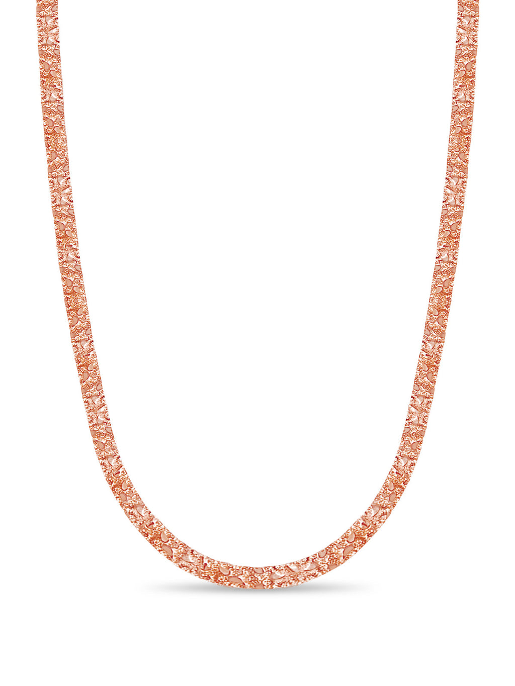 Nugget Solid White/Yellow/Rose Gold Handmade Necklace , 7mm, 16-30 Inch