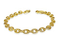 Fancy Rolo Solid White/Yellow/Rose Gold Handmade Bracelet , 5mm, 6.5-10 Inch
