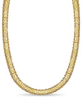 Rope & Greek Key Solid White/Yellow/Rose Gold Handmade Necklace , 12mm, 16-30 Inch
