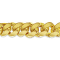 Curb Solid White/Yellow/Rose Gold Handmade Necklace , 15mm, 16-30 Inch