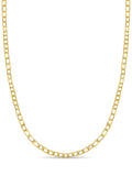 Curb Solid White/Yellow/Rose Gold Handmade Necklace , 10mm, 16-30 Inch