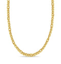 Mariner Solid White/Yellow/Rose Gold Handmade Necklace , 7mm, 16-30 Inch