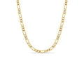 Figaro Solid White/Yellow/Rose Gold Handmade Necklace , 7mm, 16-30 Inch