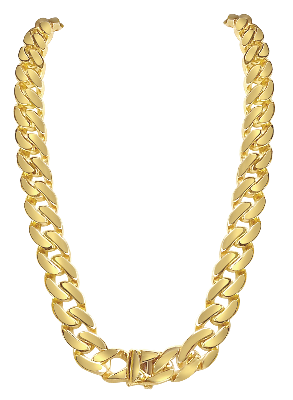 Miami Cuban Solid White/Yellow/Rose Gold Handmade Necklace , 16mm, 16-30 Inch