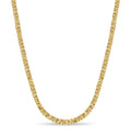 Nugget Solid White/Yellow/Rose Gold Handmade Necklace , 6mm, 16-30 Inch