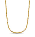 Curb Solid White/Yellow/Rose Gold Handmade Necklace , 15mm, 16-30 Inch