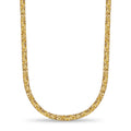 Nugget Solid White/Yellow/Rose Gold Handmade Necklace , 17mm, 16-30 Inch