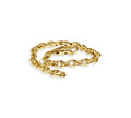 Fancy Rolo Solid White/Yellow/Rose Gold Handmade Bracelet , 6mm, 6.5-10 Inch