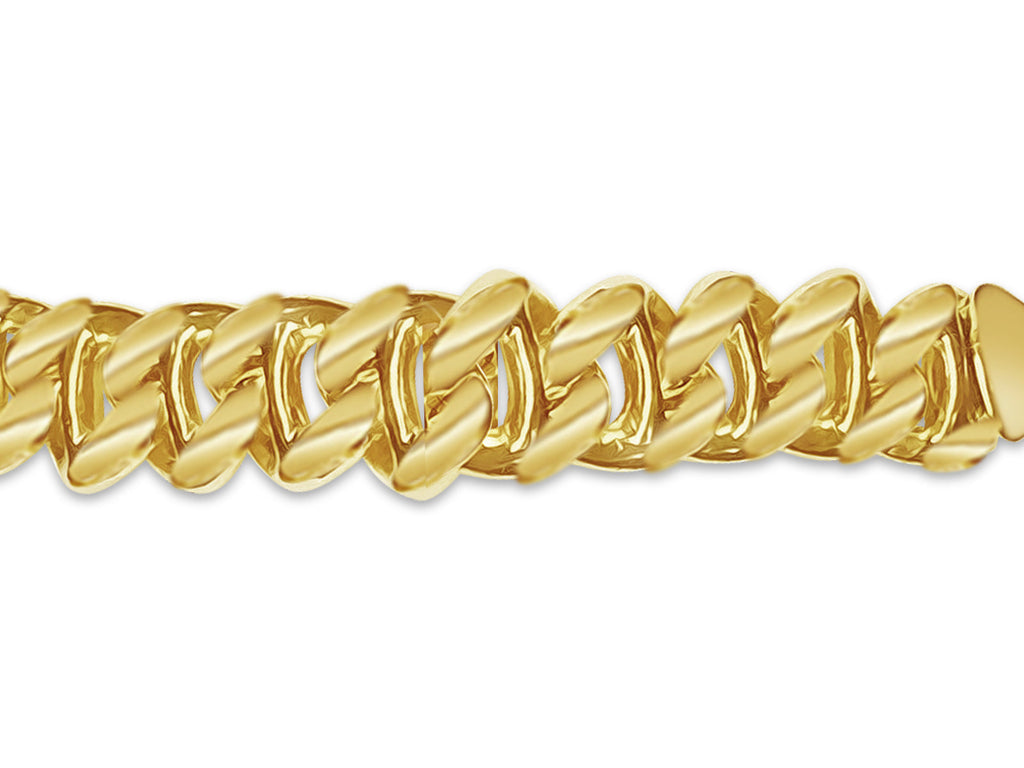 Mariner Solid White/Yellow/Rose Gold Handmade Bracelet , 9mm, 6.5-10 Inch