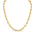 Anchor Mariner Solid White/Yellow/Rose Gold Handmade Necklace , 8mm, 16-30 Inch