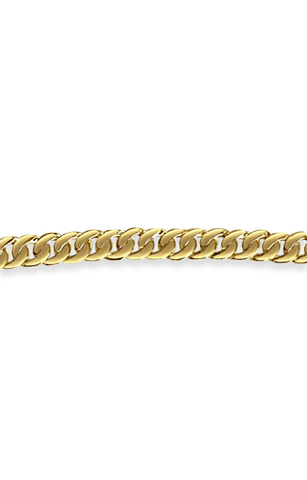 Curb Solid White/Yellow/Rose Gold Handmade Bracelet , 10mm, 6.5-10 Inch