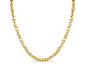 Anchor Mariner Solid White/Yellow/Rose Gold Handmade Necklace , 7mm, 16-30 Inch