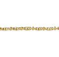 Anchor Mariner Solid White/Yellow/Rose Gold Handmade Bracelet , 3mm, 6.5-10 Inch