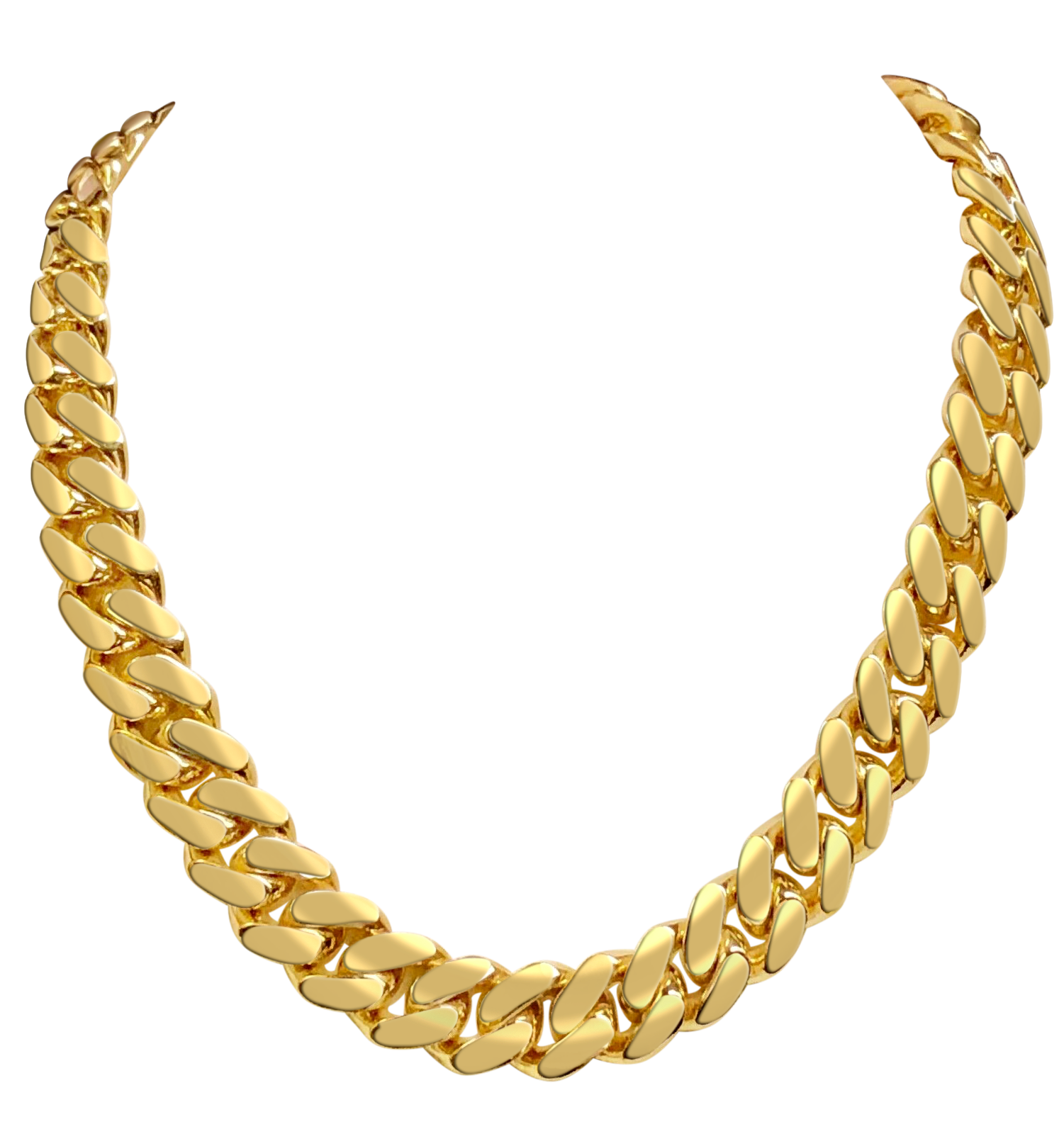 Miami Cuban Solid White/Yellow/Rose Gold Handmade Necklace , 16mm, 16-30 Inch