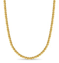 Curb Solid White/Yellow/Rose Gold Handmade Necklace , 8mm, 16-30 Inch
