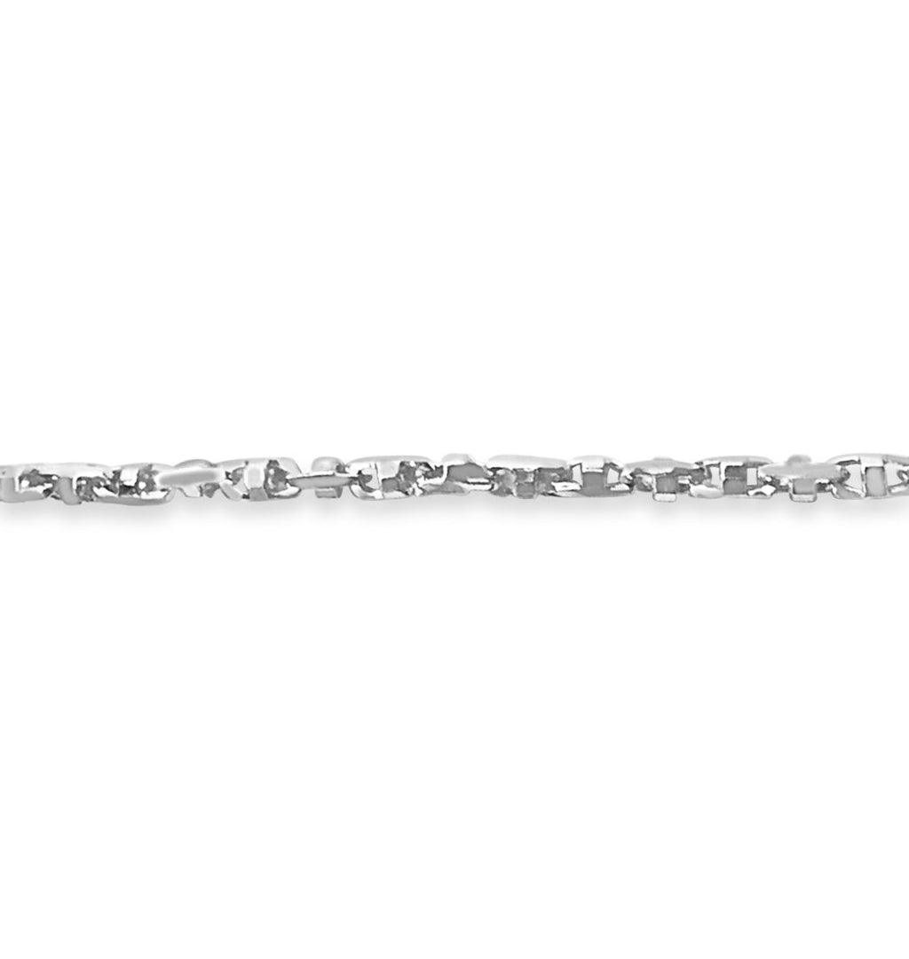 Anchor Mariner Solid White/Yellow/Rose Gold Handmade Bracelet , 5mm, 6.5-10 Inch
