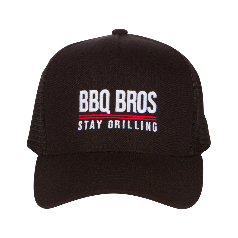 BBQ BRO'S TRUCKER HAT IN BLACK