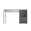 [04X07FT] Alora Premium Adjustable Aluminum Louvered Pergola With Side Wall Panel (SAK25458)