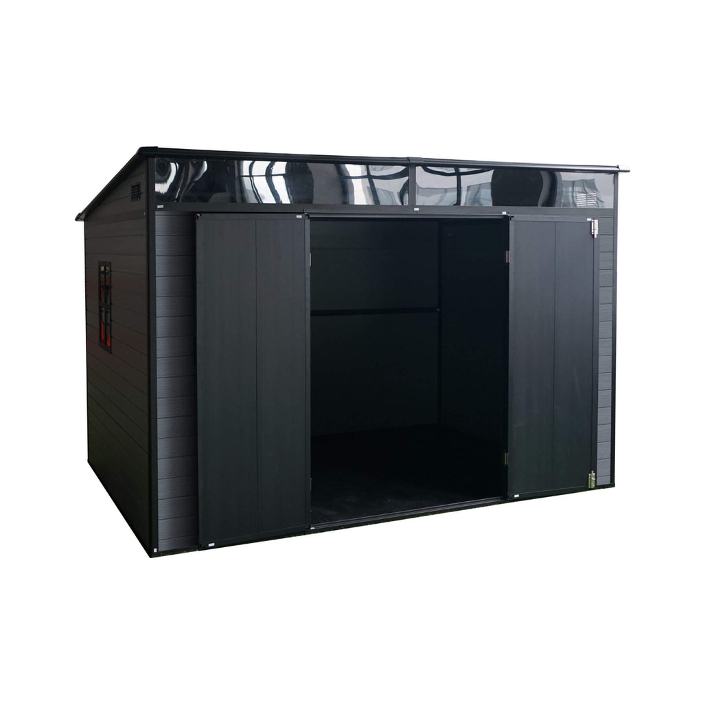 [07X10FT] Alora Outdoor Resin Garden Shed With Floor, Window, And Lockable Door (SAK25987)