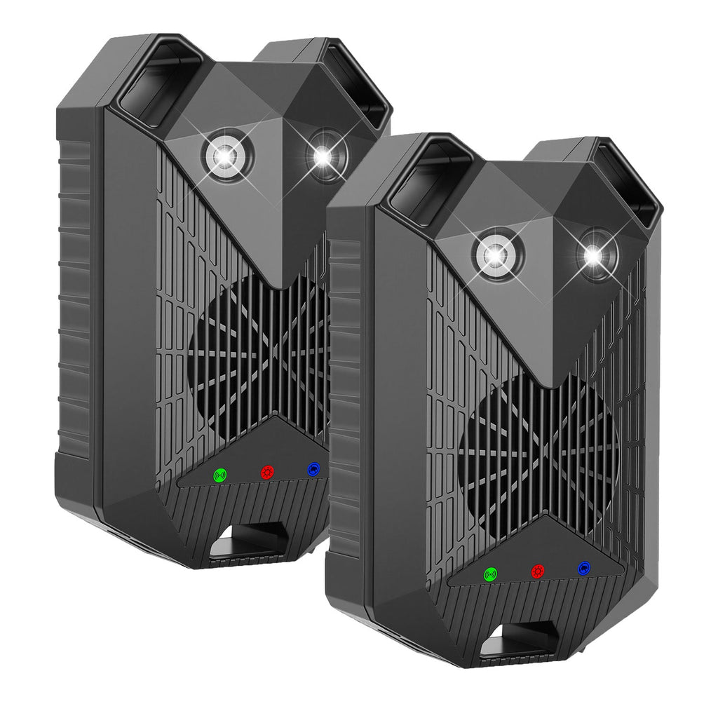 2 Pack Under Hood Ultrasonic Rodent Repeller Rodent Control Deterrent Chaser Blocker for Vehicle Indoor with Strobe Light 3 Power Supplies