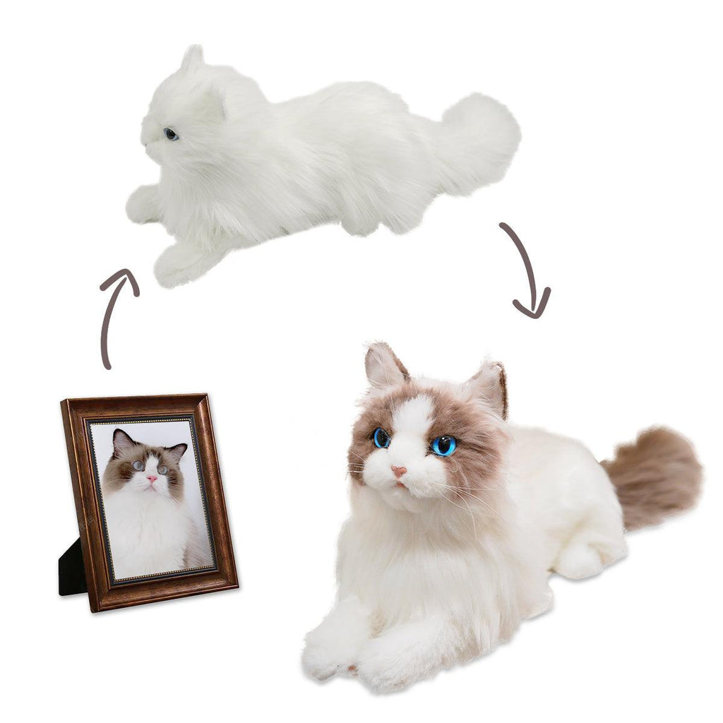 Custom Cat Plush from Photo – Basic Personalized Memorial Keepsake