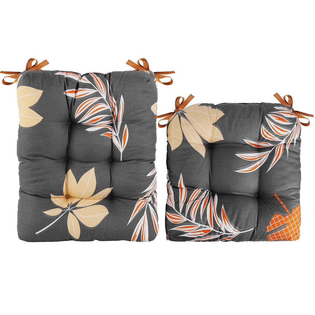 2Pcs Rocking Chair Cushion Upper And Lower Back And Seat Sets with Non-Slip Ties Polyester Fiber Filling Comfortable for Indoor Home Office Car