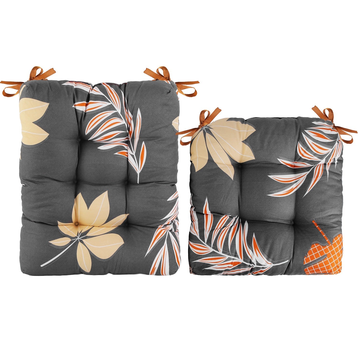 2Pcs Rocking Chair Cushion Upper And Lower Back And Seat Sets with Non-Slip Ties Polyester Fiber Filling Comfortable for Indoor Home Office Car