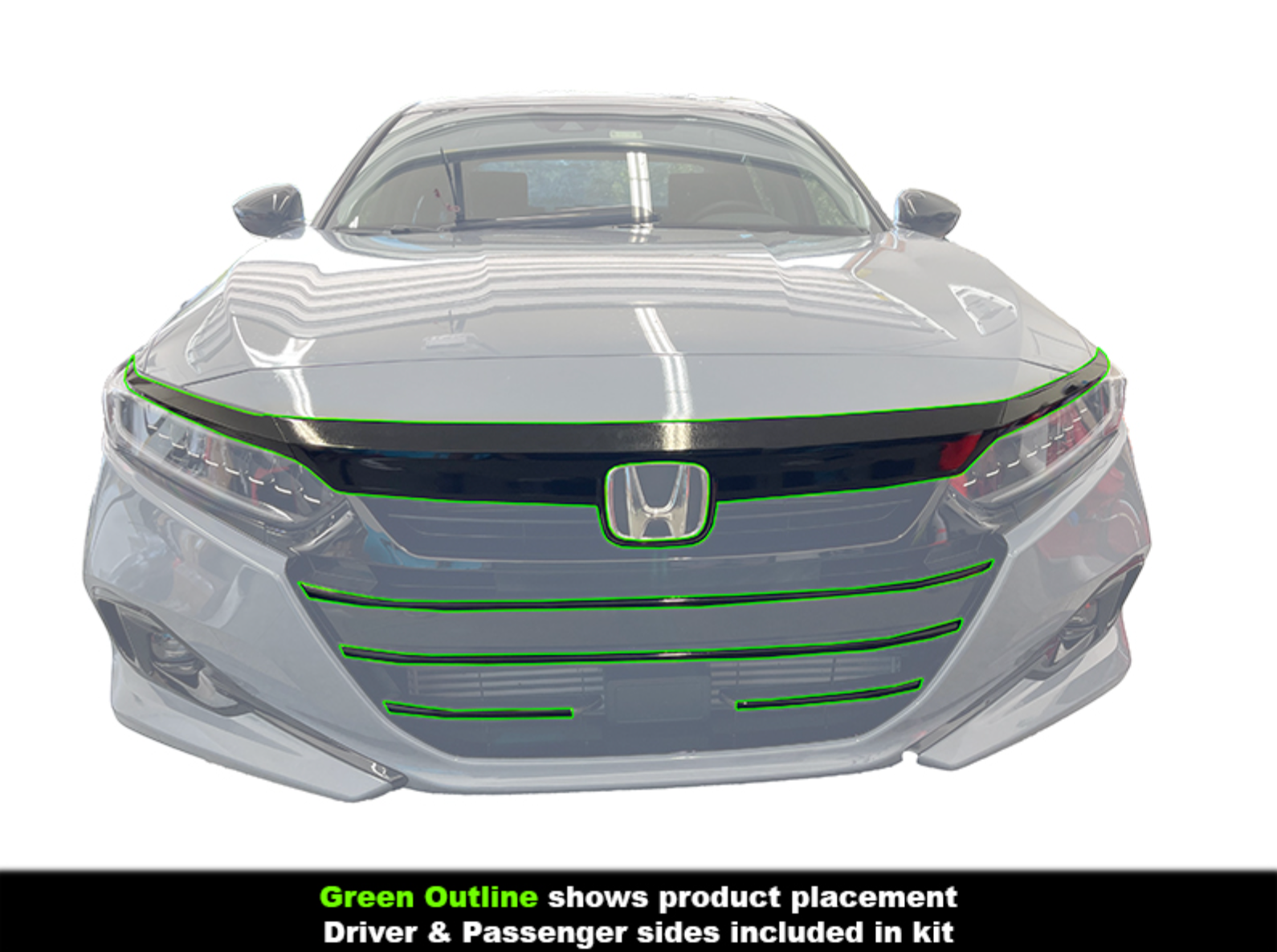 2021-2022 Xgen Accord Grill Chrome Delete Gloss Black