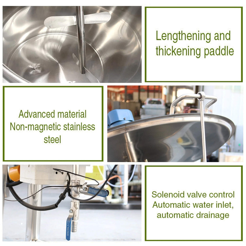 Heavy-Duty 220V Stainless Steel Commercial Milk And Ice Cream Mix Pasteurizer Machine [Without Plug] (SAK81320)