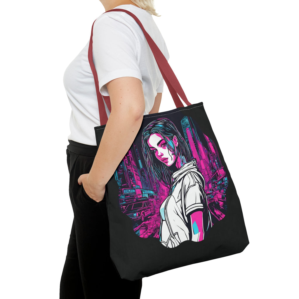 Cyberpunk Chic AOP Tote Bag
