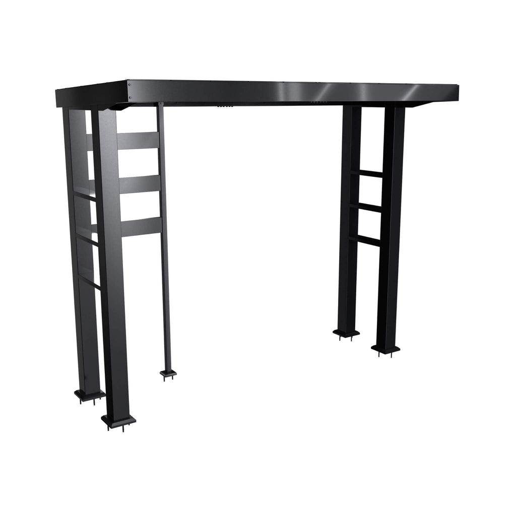 Castelle Flame Blaze 108-Inch 6-Burner 85K BTU Deluxe Stainless Steel Liquid Propane Outdoor Kitchen Grill Island With Wine Cooler, Rotisserie, Cabinets, And Granite Countertops (SAK58310)