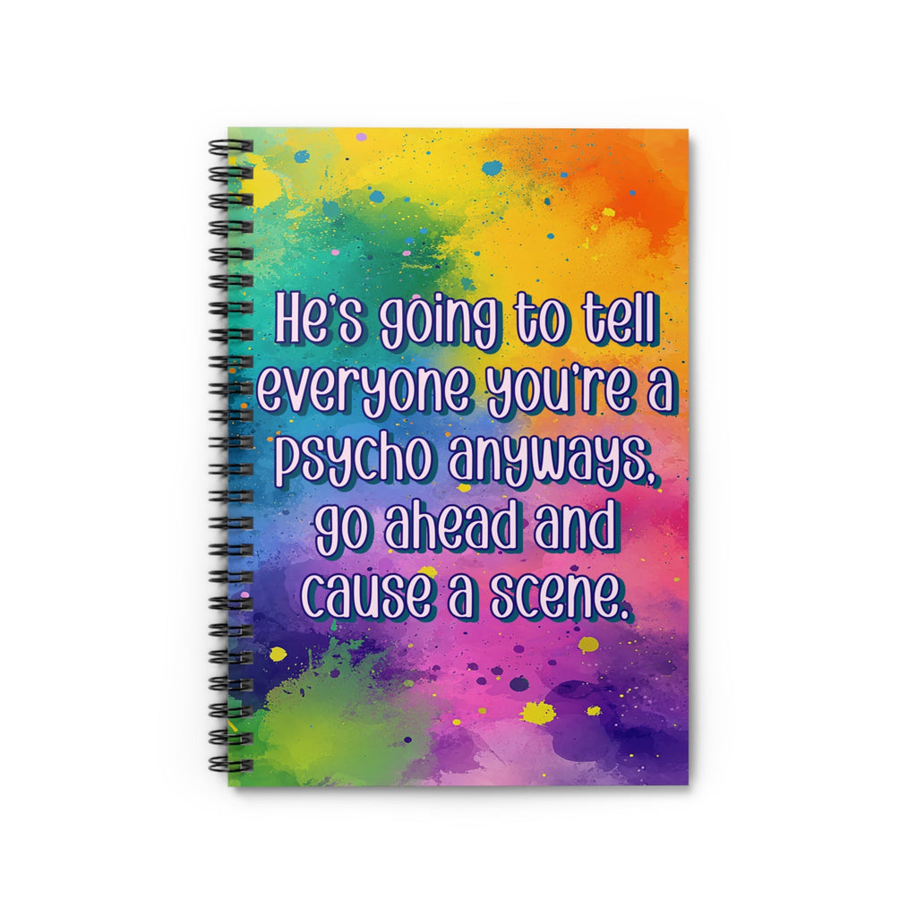 Bespattered Facade "Cause a Scene" Spiral Notebook - Lined Pages