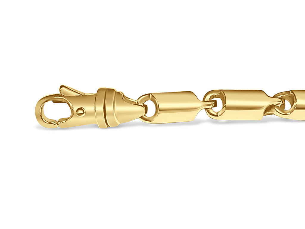 Miami Cuban Solid White/Yellow/Rose Gold Handmade Necklace , 7mm, 16-30 Inch