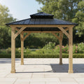 [10X10FT] Alora Premium Outdoor Patio Hardtop Gazebo W/ Double Steel Roof (SAK01291)