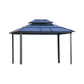 [10X12FT] Alora Hardtop Gazebo Canopy With Polycarbonate Double Roof, Netting, And Curtains (SAK15672)