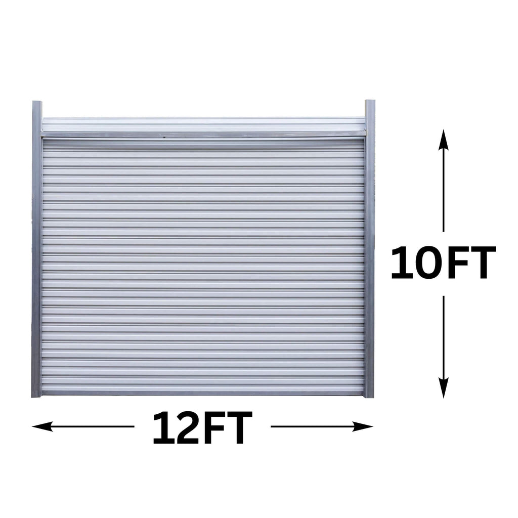 [12FT W X 10FT H] Heavy-Duty Pre-Lubricated Electric Roller Shutter Lifting Door (SAK46751)