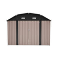 [10X12FT] Alora Heavy-Duty Outdoor Metal Storage Shed With Floor (SAK91820)