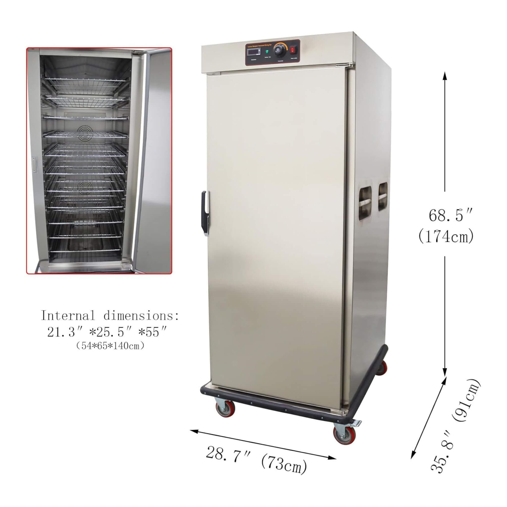 11-Layer Commercial Stainless Steel Heated Food Warmer Cabinet (SAK64820)