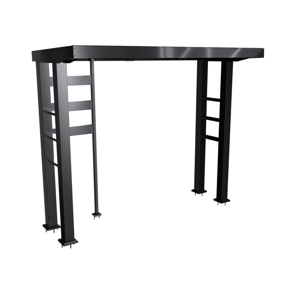 Castelle Flame Imperial 110-Inch 4-Burner 72K BTU Deluxe Stainless Steel Outdoor Kitchen Grill Island With Wine Cooler, Rotisserie, Cabinets, And Granite Countertops (SAK94721)